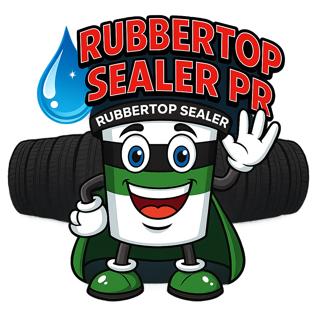 Mascota de RubberTop Sealer, especialista en sellado de techos en Puerto Rico